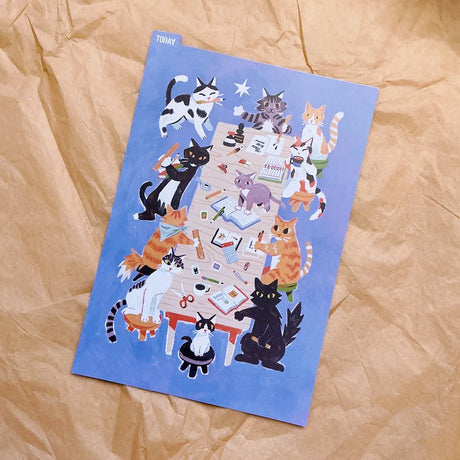 Stationery Cats Pencil Board - A5