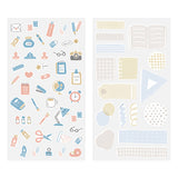 The "stationery pattern" with a soft touch like colored pencils can be arranged by layering nostalgic stationery and notebook motifs.



A wide variety of sticker designs to use with your notebook

These peel-and-stick washi stickers will make your daily records more fun. Simply stick them freely on the margins of your notebook to create a gorgeous page. &nbsp;It comes in a pack of 2 sheets, a small size that is perfect for&nbsp;monthly blocks and a large size that is convenient for filling in the blanks.