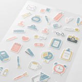 The "stationery pattern" with a soft touch like colored pencils can be arranged by layering nostalgic stationery and notebook motifs.



A wide variety of sticker designs to use with your notebook

These peel-and-stick washi stickers will make your daily records more fun. Simply stick them freely on the margins of your notebook to create a gorgeous page. &nbsp;It comes in a pack of 2 sheets, a small size that is perfect for&nbsp;monthly blocks and a large size that is convenient for filling in the blanks.