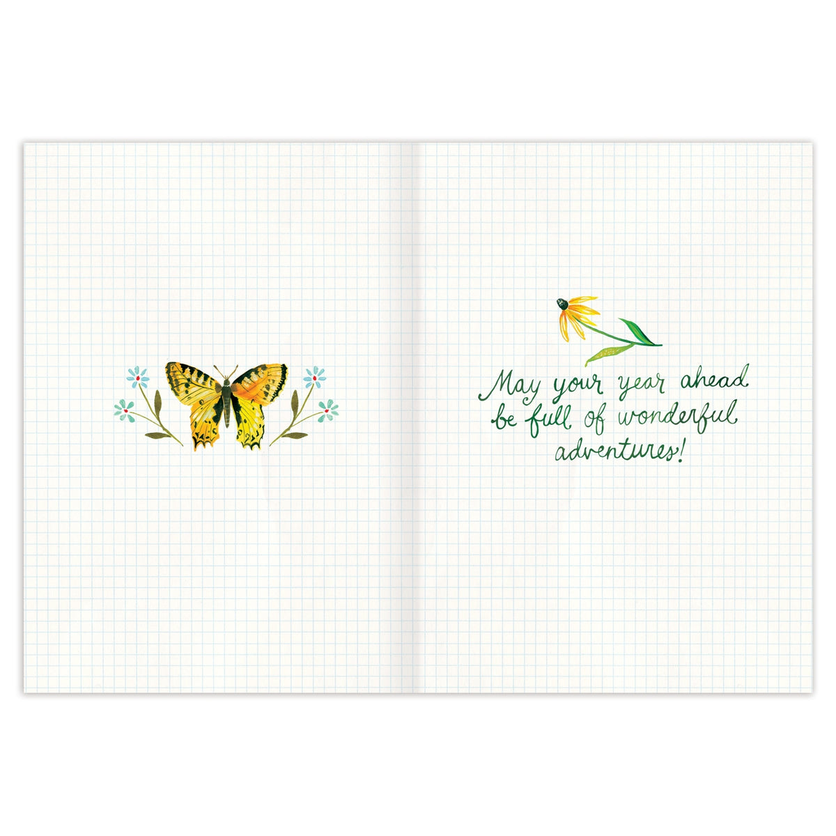 Inside Verse: "May your year ahead be full of wonderful adventures!"