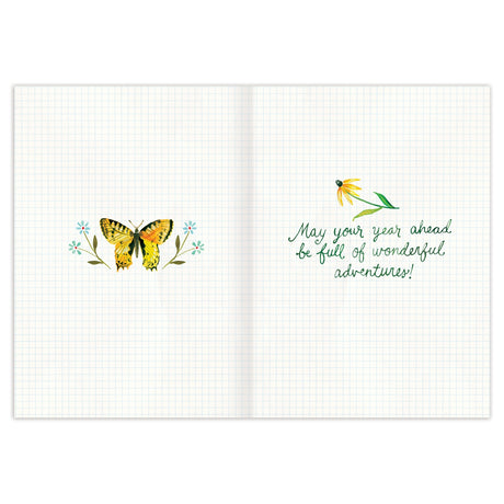 Inside Verse: "May your year ahead be full of wonderful adventures!"