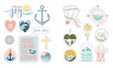 Celebrate your faith and add more inspiration to your world with this beautiful collection of 600 uplifting faith-inspired stickers for crafters, scrapbookers, or anyone who just loves stickers.

The back of an envelope that carries an encouraging card. A packed lunch that needs some extra punch. A journal capturing a faith journey. The mirror a daughter spends lots of time in front of. A go-everywhere drink tumbler or laptop. Stickers can pop up in many places reminding us of God’s promises. This special c