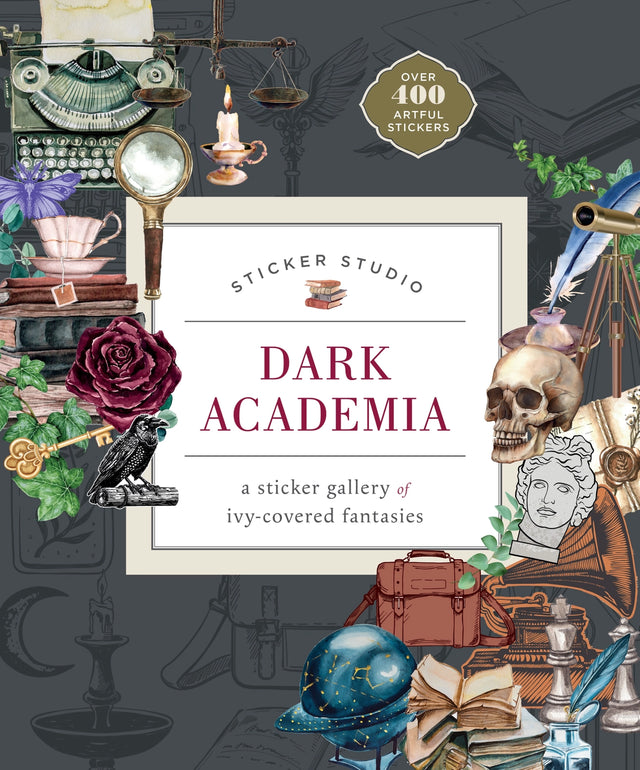 Whether you’re an artist, a decorator, or a sticker collector, Sticker Studio: Dark Academia is a gorgeous book that will spark your imagination with more than 400 atmospheric, full-color stickers. This gallery of high-quality sticker art and bookish quotes captures the essence of dimly illuminated libraries, candlelit corridors, and ivy-draped halls.