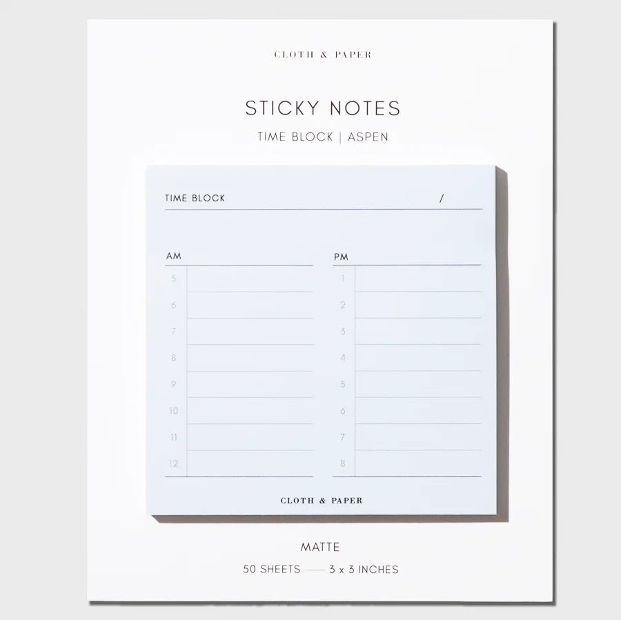 Cloth & Paper - Time Block Sticky Note – Little Craft Place