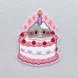 StickyRiceCo - Birthday Cake Gray Cat Vinyl Sticker

Leftovers from our 28th birthday event! These heavy duty waterproof vinyl stickers are perfect for decorating any laptop, water bottle, iPad case, notebook cover, etc!

Details:

Heavy duty vinyl
Waterproof
Dimensions of sticker: approx 2.3 x 3 in