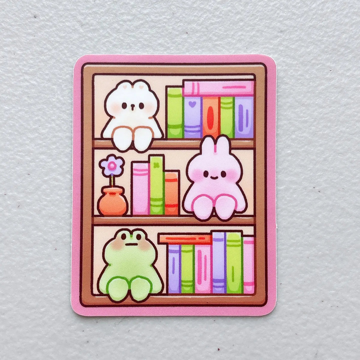 StickyRiceCo - Bookshelf OCs Vinyl Sticker

Leftovers from our 28th birthday event! These heavy duty waterproof vinyl stickers are perfect for decorating any laptop, water bottle, iPad case, notebook cover, etc!

Details:

Heavy duty vinyl
Waterproof
Dimensions of sticker: approx &nbsp;2.3 x 3 in