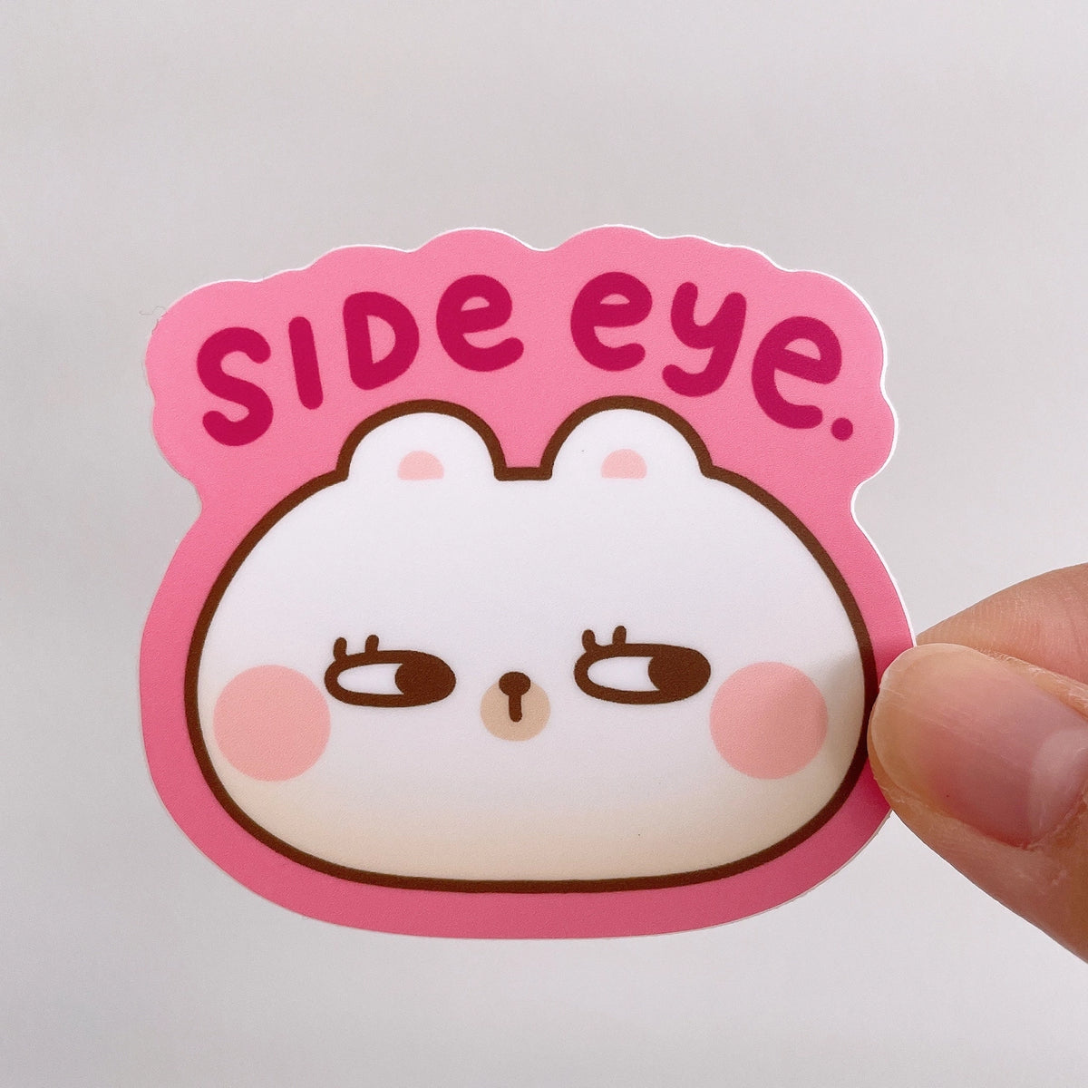 StickyRiceCo - Side Eye Rice the Bear Vinyl Sticker – Little Craft Place