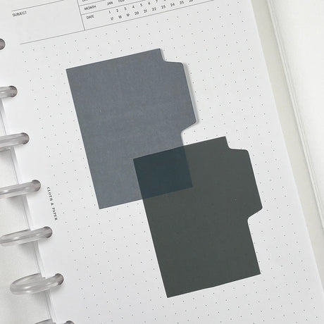 Blank Tab Sticky Note Set - Stone