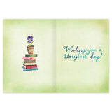 Storybook Enchanted Birthday Card

Inside verse: Wishing you a storybook day!

• Gold foil details
• Illustrated by Katie Daisy
• Pre-priced
• Size: A6, 4.5" x 6.25"
• Paired with a kraft envelope
• Printed in the USA on beautiful FSC-certified 10% post-consumer waste recycled paper.
• Eco-friendly, 100% recyclable
• Plastic-free packaging

About The Artist: Katie Daisy was raised by the birds and warm breezes of small-town Lindenwood, Illinois, brought up among the wildflowers with roots planted deeply in 