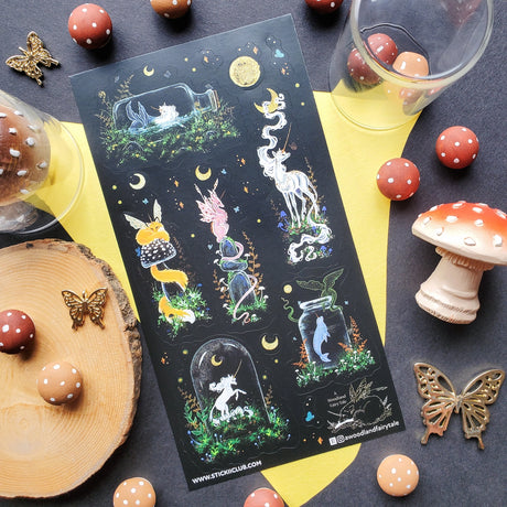 🌙🍄 So what’s Unicorn Land like you ask? @awoodlandfairytale shows it’s a gorgeous storybook forest - duh! You can’t be mystical without having that magic mystery vibe. Come spot unicorn-mermaid hybrids splashing in starlit pools, fairy foxes resting on mushrooms, and enchanted beings basking beneath golden moons!