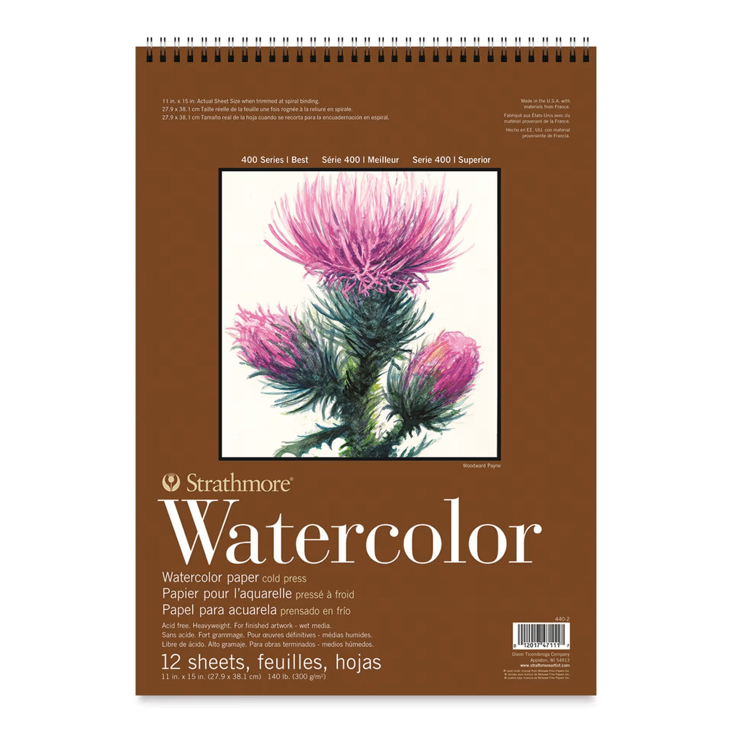 Strathmore 400 Series Watercolor Paper Pad Cold Press 11"X15