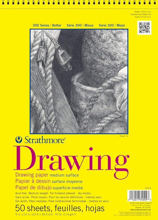 Strathmore Medium Drawing Spiral Paper Pad 9"X12"
