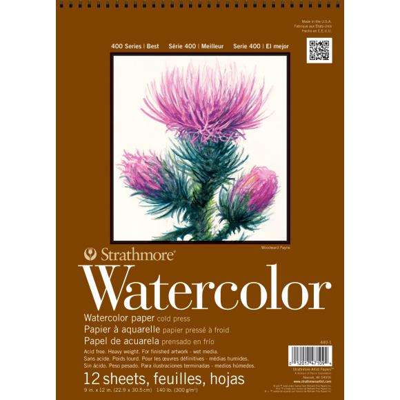 Strathmore Watercolor Wire Bound Paper Pad 9"X12"