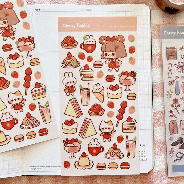 Strawberry Cafe Sticker Sheet No.098
