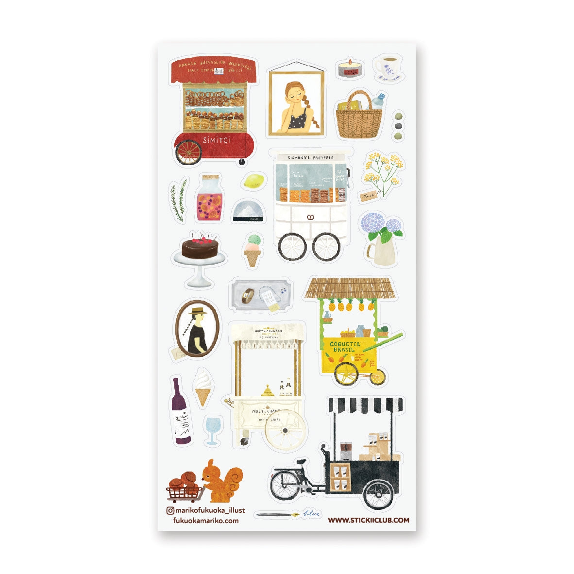 STICKII Street Vendor Delights Sticker Sheet