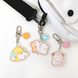 Stay Lazy with Muffinmaru. This is also a matching keychain with Muffin Corner's CASETiFY collection.

Details:

Approximate Dimensions: 2.25" x 3.5" (5.5cm x 9cm)
Material: Acrylic
Double-sided
Comes with 1 Keychain