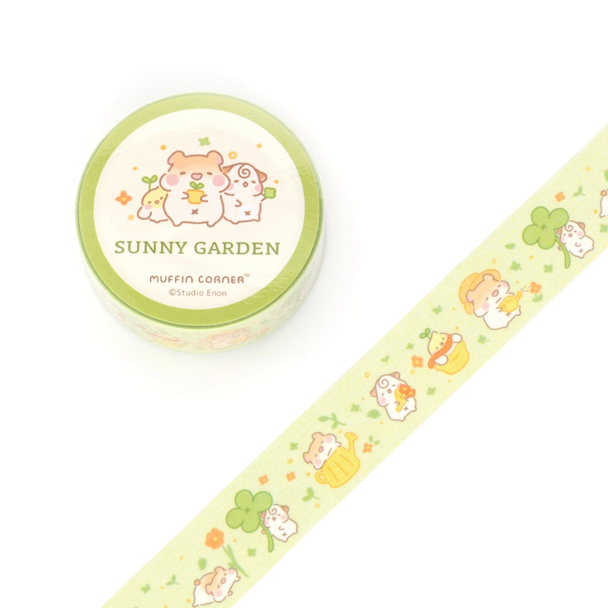 Cute washi tape featuring Muffinmaru and friends enjoying their happy gardening time. This washi tape is great for arts and crafts or embellishing your journals.

Dimensions: 0.6" x 32.8’ (1.5cm x 10m)
Please note that color may differ slightly depending on device display.
