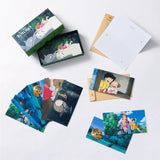 Celebrate friendship and connection with these notecards featuring film stills from My Neighbor Totoro, Studio Ghibli’s animated classic about a family and their adventures with the neighboring forest spirits.

Includes 16 folded cards with full-color artwork (8 designs, repeating twice) and 16 envelopes in a lovely gift box with a pull-off lid.

 © 1988 Hayao Miyazaki/Studio Ghibli