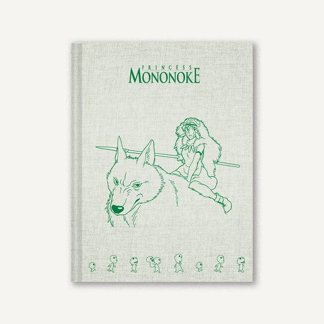 Deluxe hardcover notebook featuring inspiring characters from Studio Ghibli's epic fantasy film Princess Mononoke.

With a cloth-bound, foil-stamped case, lined pages, and lay-flat binding, this notebook invites you to let your imagination run wild! Perfect for writers, notetakers, collectors, and animation fans alike.&nbsp;
