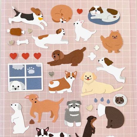 Bring playful puppy energy to your journal, planner, or happy mail with the Arrr sticker sheet from Suatelier. Filled with adorable dog characters, silly expressions, and charming everyday moments, this sheet adds a burst of personality to any creative project. Known for their soft colors and playful aesthetic, Suatelier stickers add an instant dose of warmth and whimsy wherever you place them.

Package measures approx. 8" x 3.5"
Includes 1 sticker sheet