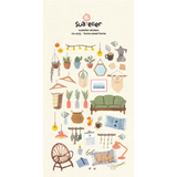Bring warmth and cozy charm to your journal, planner, or happy mail with the Home Sweet Home sticker sheet from Suatelier. Known for their soft colors and playful aesthetic, Suatelier stickers add an instant dose of warmth and whimsy wherever you place them.

Package measures approx. 8" x 3.5"
Includes 1 sticker sheet