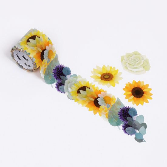 Sunflower Bouquet Washi Tape Sticker Roll Bande