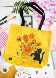 Sunflower Cat Artist Tote Bag
