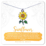 Collar con dije de girasol bañado en plata