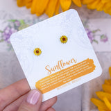 Sunflower Stud Earrings Gold
