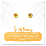 Sunflower Stud Earrings Gold