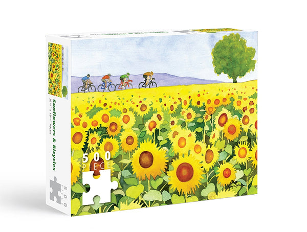 Sunflowers and Bikes 500 Piece Puzzle