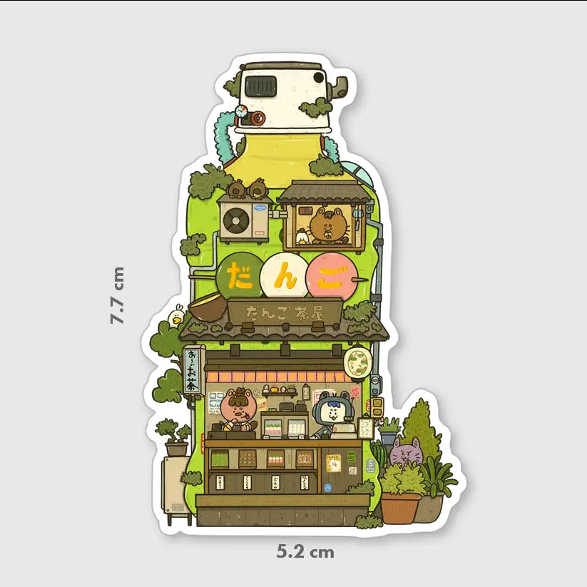 Die cut stickers are roughly 3x3" and are laminated with a Matte finish.

Waterproof
Dishwasher safe
Weatherproof
Vinyl