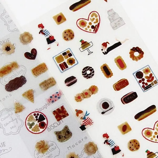 Sweetish Sticker Sheet

This is a small size transparent material sticker that is easy to decorate in planners or journals. It contains two identical illustrations, so you can use it for preservation, matching, or sharing.

Sheet size: Length 150× Width 90mm
Includes 1 sticker sheet