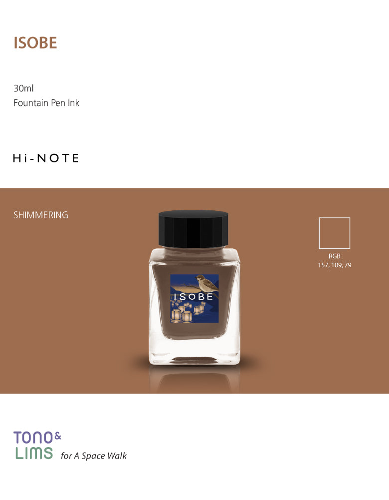 The Special Collaboration Collection from Tono and Lims features inks created exclusively for their Space Walk events. Each color is part of a limited series typically produced for select Japanese brands and stationery shops, and they’re normally only available by visiting those physical stores or attending A Space Walk events. As a fun addition for Little Craft Fest, they have been made available for the Little Craft Fest Deep Sea Walk 2026.&nbsp;

Collaboration with&nbsp;Hi-Note
30ml
Shimmering
