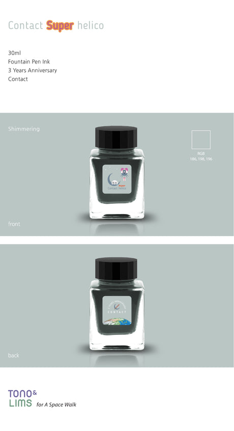 To celebrate Tono &amp; Lims’ third anniversary, this special collection pays tribute to the many friends, artists, and stationery professionals across Japan who have collaborated with the brand. Each ink in the series is named after one of these creative partners—ranging from glass pen makers like LUC to calligraphers like bechori—inviting you to join Tono &amp; Lims in a whimsical world of imagination and artistry.&nbsp;In this anniversary universe, some artists are represented by two unique ink colors