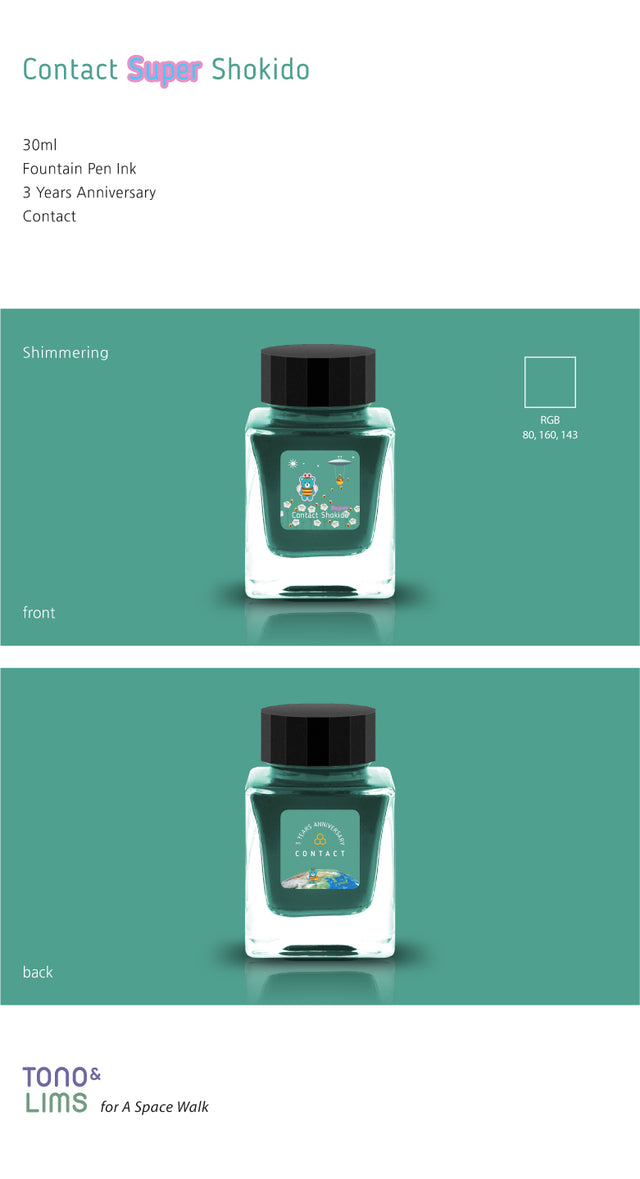 To celebrate Tono &amp; Lims’ third anniversary, this special collection pays tribute to the many friends, artists, and stationery professionals across Japan who have collaborated with the brand. Each ink in the series is named after one of these creative partners—ranging from glass pen makers like LUC to calligraphers like bechori—inviting you to join Tono &amp; Lims in a whimsical world of imagination and artistry.&nbsp;In this anniversary universe, some artists are represented by two unique ink colors: 