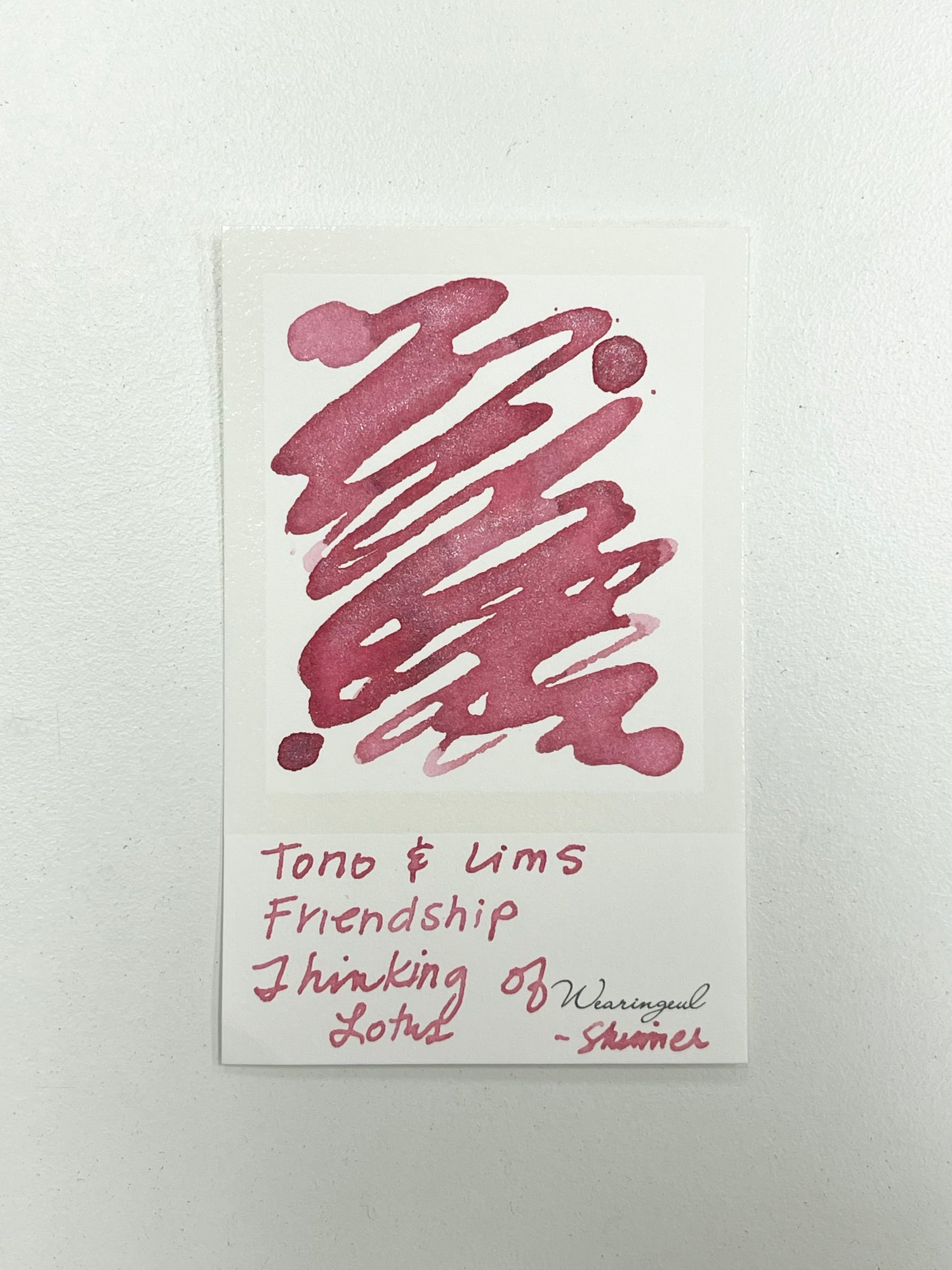 Ink swatch of TONO & LIMS - Friendship Series Lotus Thoughts Ink