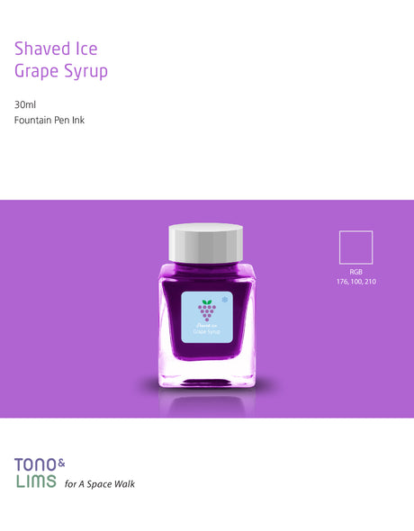 Inspired by the cool delight of shaved ice on a hot summer day, this series captures the sparkle and sweetness of your favorite treats.&nbsp;Soft Ice and Flake Ice embody the glistening texture of ice itself—clear bases filled with holographic and silver shimmer. The remaining nine inks take their cue from beloved flavors like strawberry, melon, and Ramune, bursting with vivid, cheerful color. Bright, refreshing, and full of life, these inks are sure to bring a splash of summer joy to your writing.
