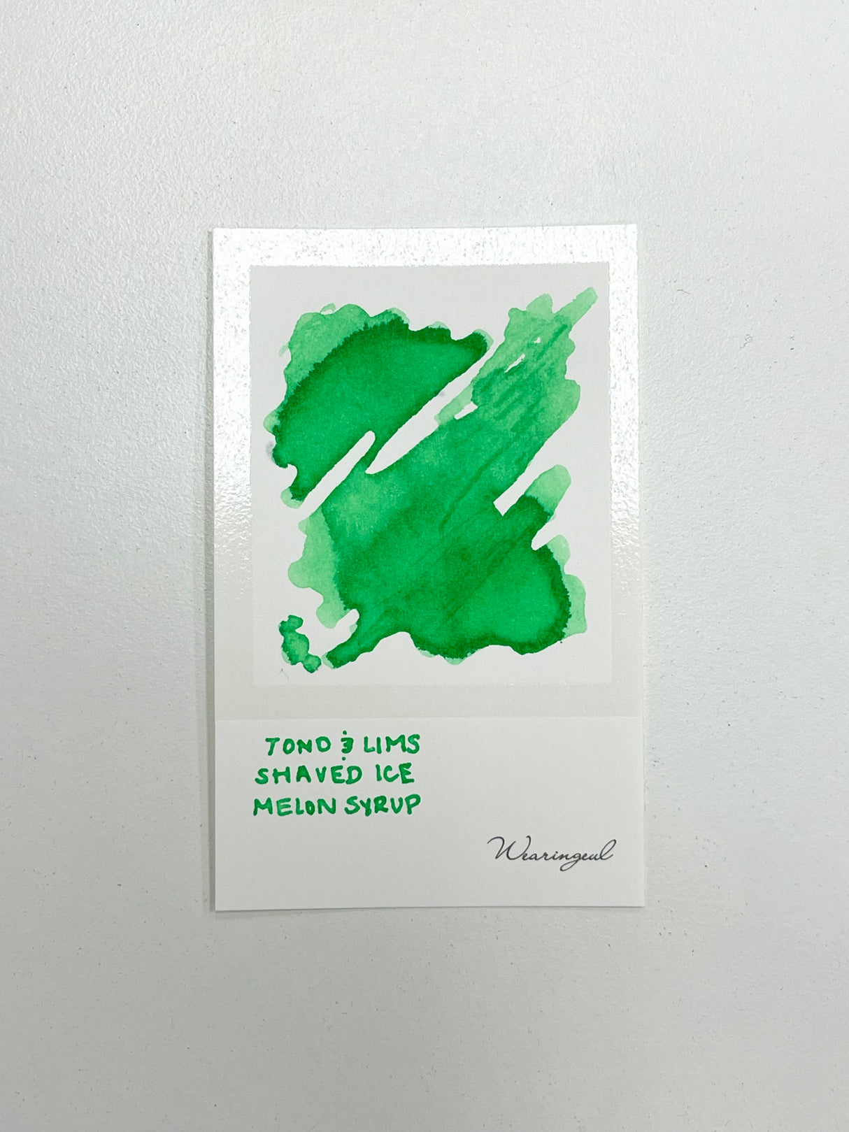 Ink swatch for TONO & LIMS - Shaved Ice Melon Syrup Ink