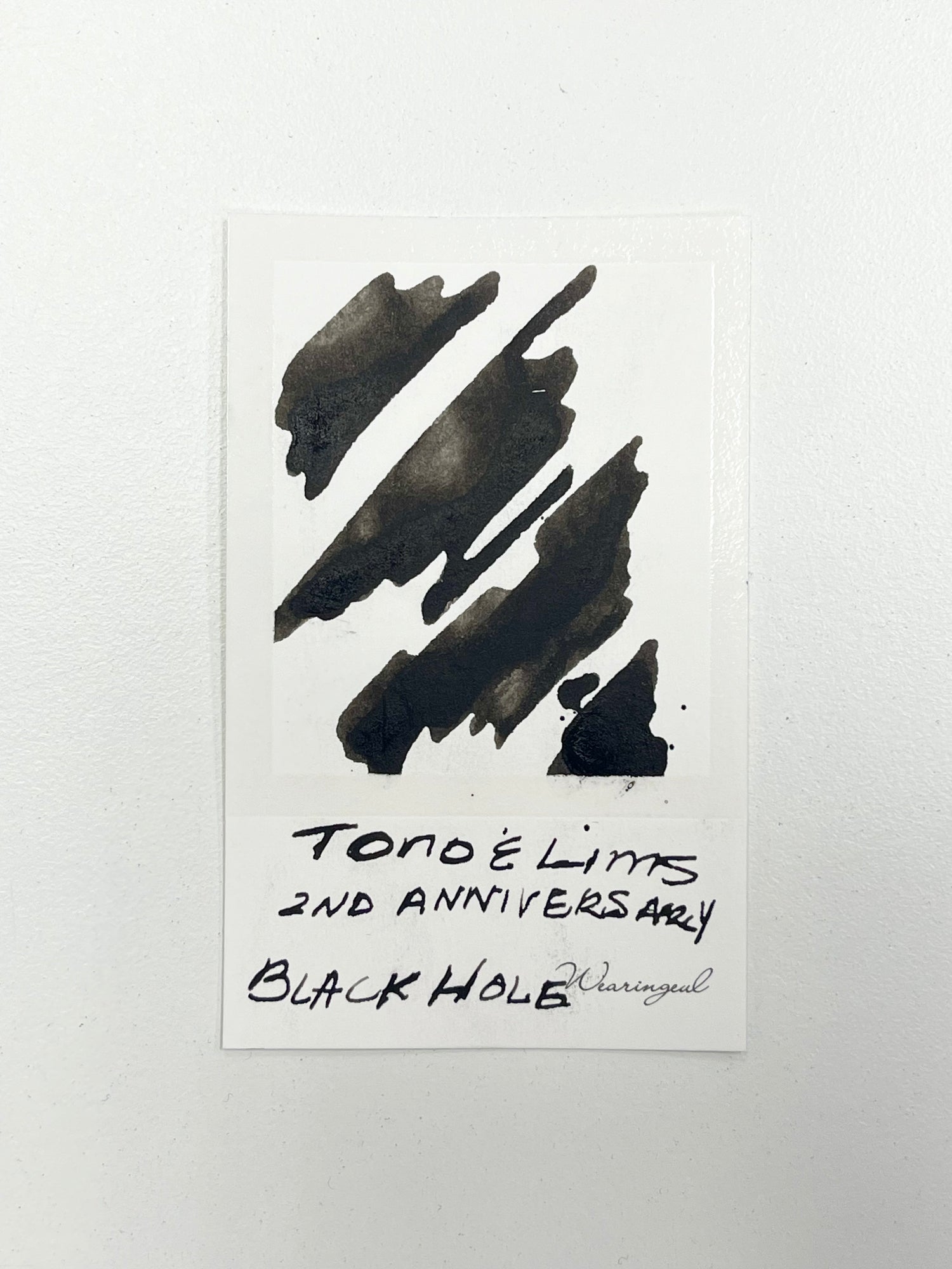 Ink swatch for TONO & LIMS 2nd Anniversary Black Hole Black Ink