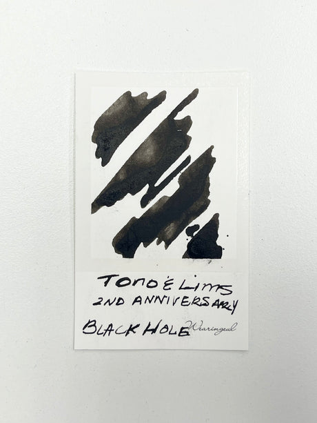 Ink swatch for TONO & LIMS 2nd Anniversary Black Hole Black Ink