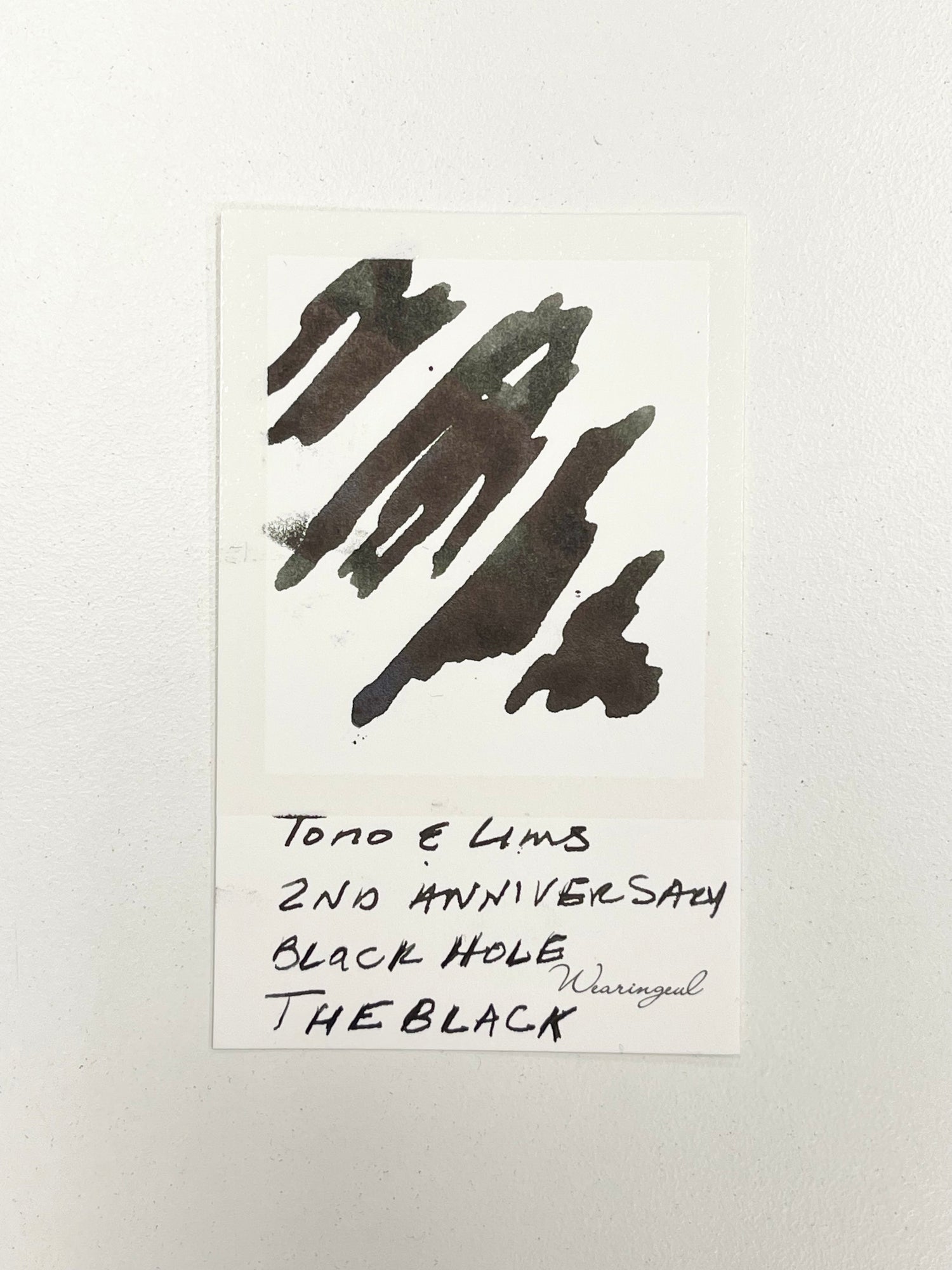 Ink swatch for TONO & LIMS 2nd Anniversary Black Hole The Black Ink