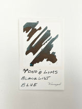 Ink swatch for TONO & LIMS BLACK LIST Blue Ink