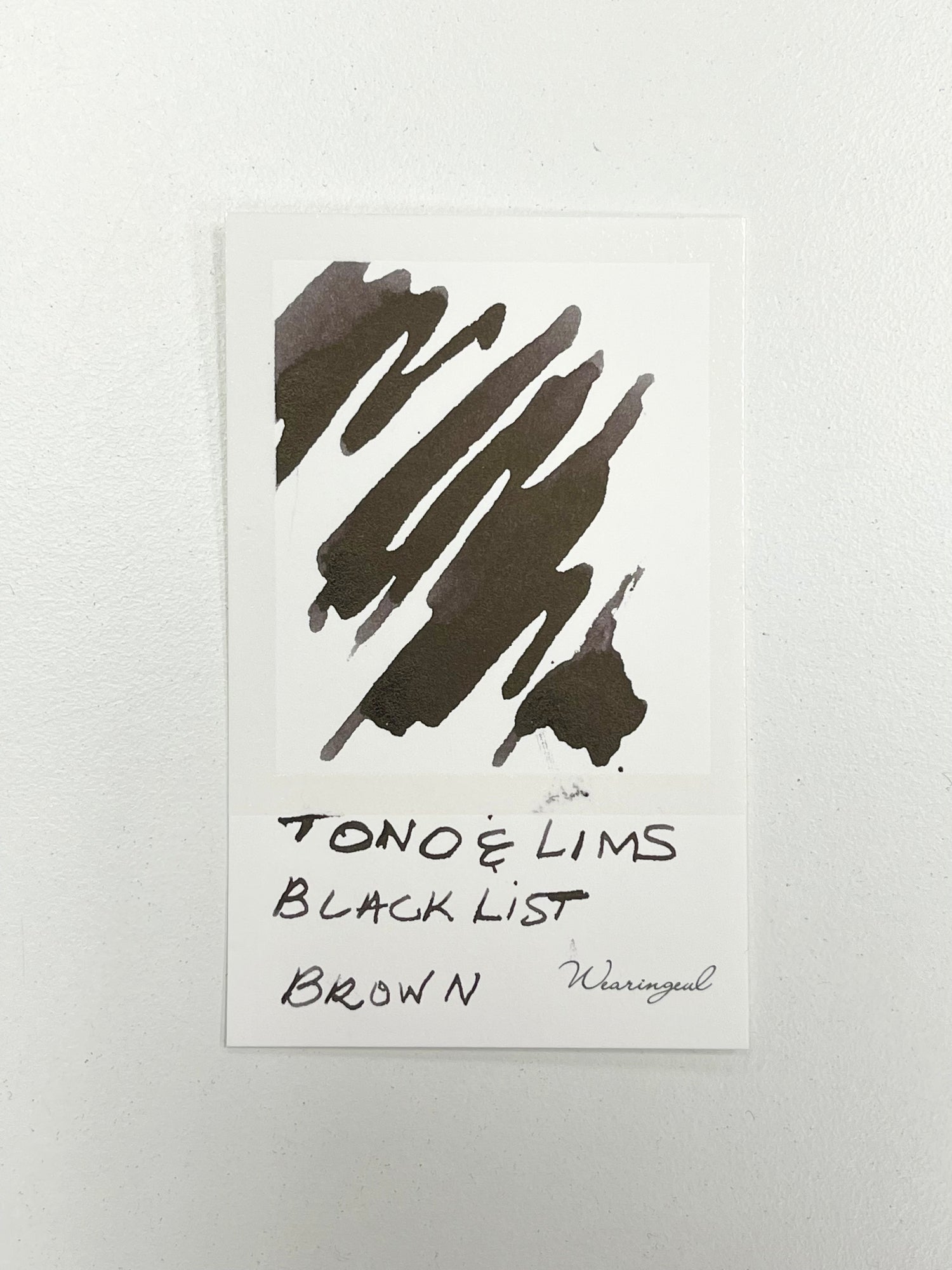 Ink swatch for TONO & LIMS BLACK LIST Brown Ink