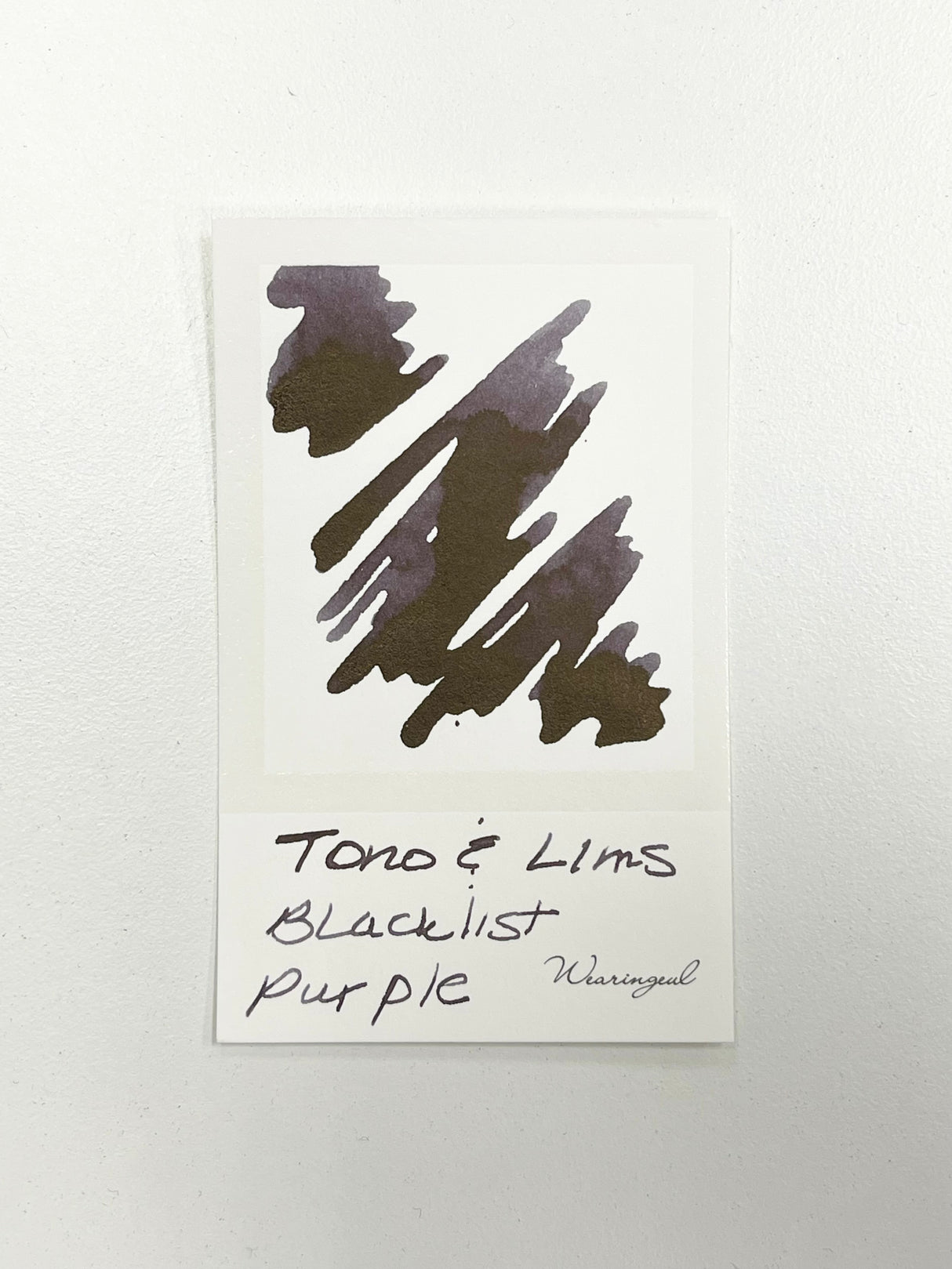 Ink swatch for TONO & LIMS BLACK LIST Purple Ink