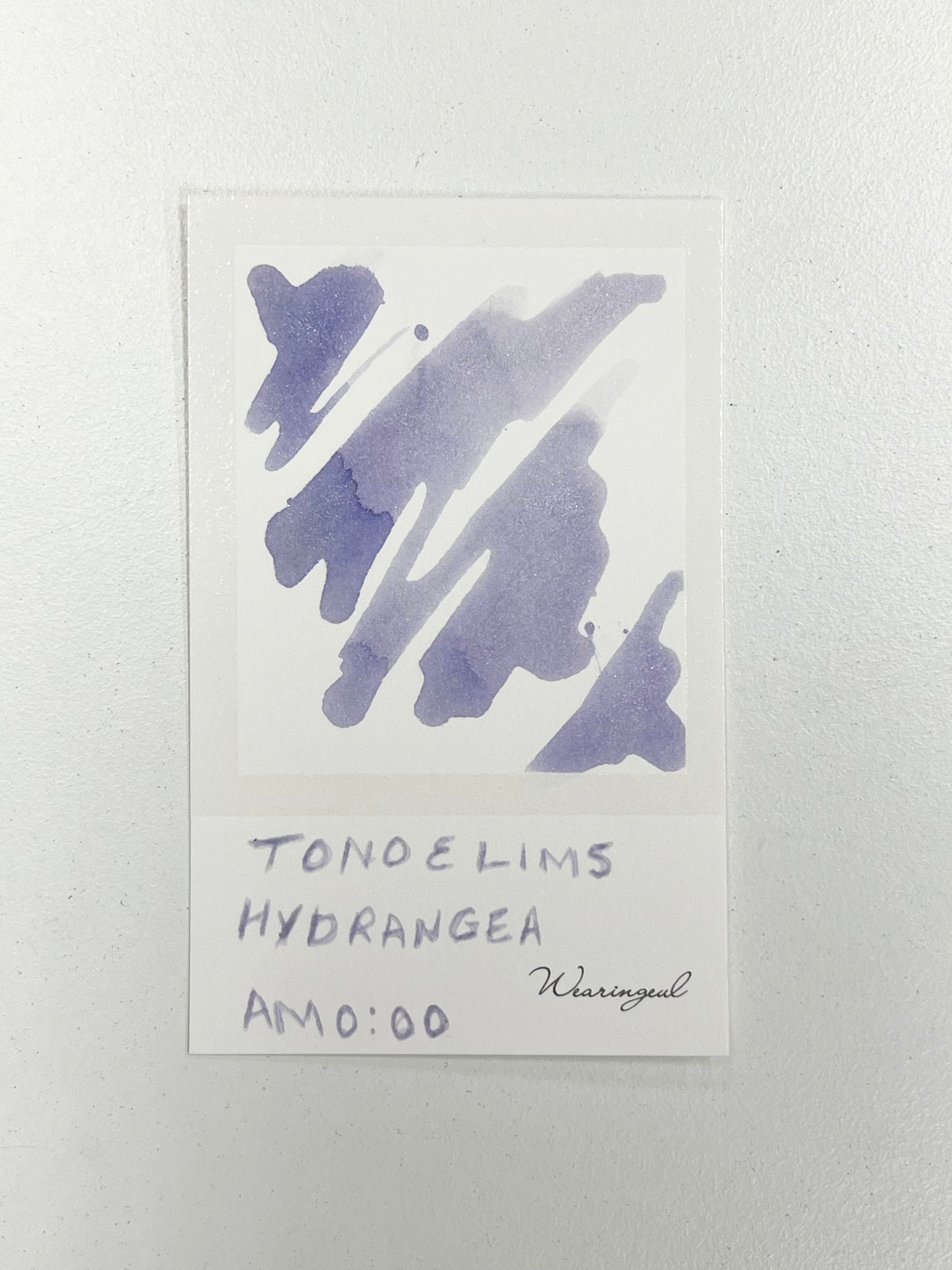 Ink swatch of TONO & LIMS Hydrangea - 八仙花 AM0:00 (Hydrangea AM0:00) Ink (Dip Pen Only)