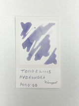 Ink swatch of TONO & LIMS Hydrangea - 八仙花 AM0:00 (Hydrangea AM0:00) Ink (Dip Pen Only)