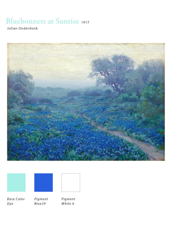 Bluebonnets at Sunrise

The Respect Collection pays homage to artistic masterpieces with inks that display the vibrant colors found in these artworks. These inks are also a part of the Crystal Line which has been produced specifically for glass pens.&nbsp;

Art work reference: Bluebonnets at Sunrise,&nbsp;1917, by Robert Julian Onderdonk.

30ml

Glass Pen Only
