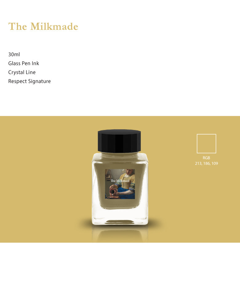 The Milkmaid

The Respect Collection pays homage to artistic masterpieces with inks that display the vibrant colors found in these artworks. These inks are also a part of the Crystal Line which has been produced specifically for glass pens.&nbsp;

30ml

Glass Pen Only