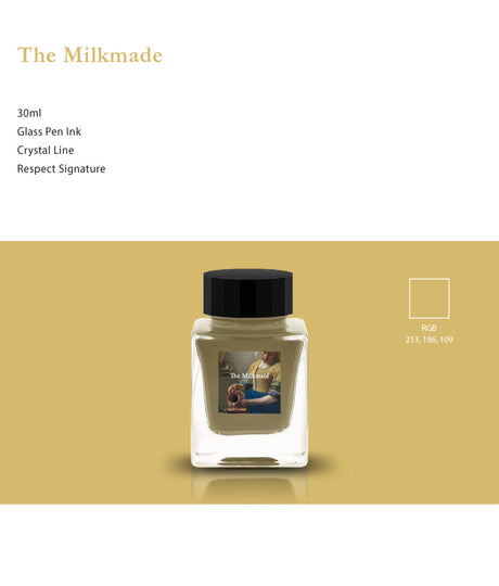 The Milkmaid

The Respect Collection pays homage to artistic masterpieces with inks that display the vibrant colors found in these artworks. These inks are also a part of the Crystal Line which has been produced specifically for glass pens.&nbsp;

30ml

Glass Pen Only